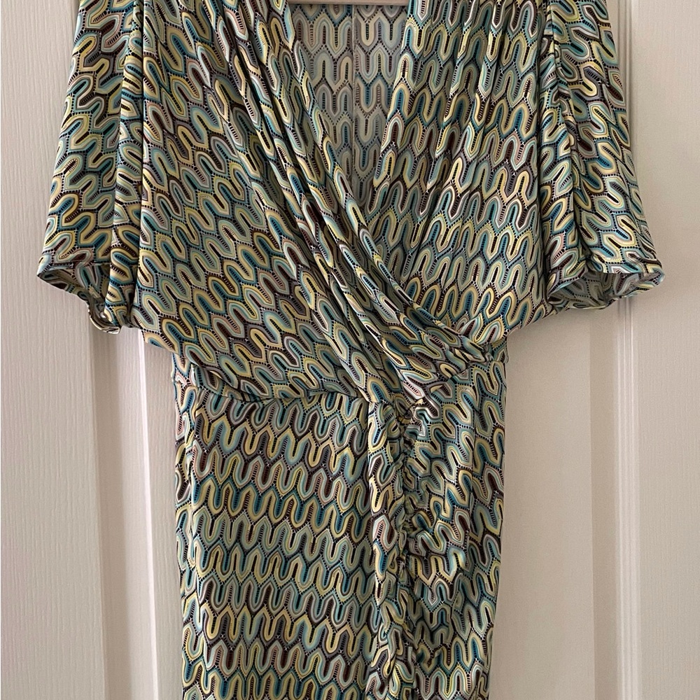 Multicolor Patterned Dress